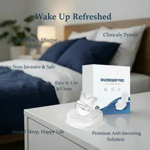 snoregrip pro instant snoring relief, snore grip pro tongue device, reusable anti snore device, mouth tape for sleep alternative  Healthcare