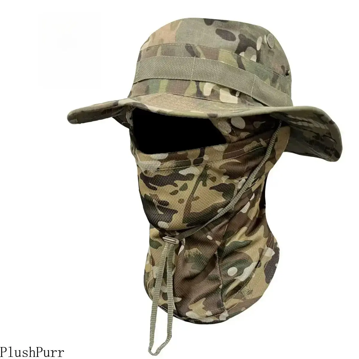 Unisex Camouflage Sports Bucket Hat with Wide Brim & Adjustable Drawstring - Packable Sun Protection for Hiking & Travel, Sports Hat, Fishing, Outdoor, Camo Print, Lightweight, Adults, Windproof, Wide-Brimmed tiktokshopbacktoschool, Travel Hiking, Quick-D