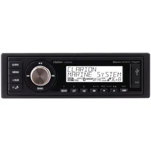 Clarion M508 Single-DIN In-Dash Marine-Grade M508 Digital Media Receiver with Bluetooth