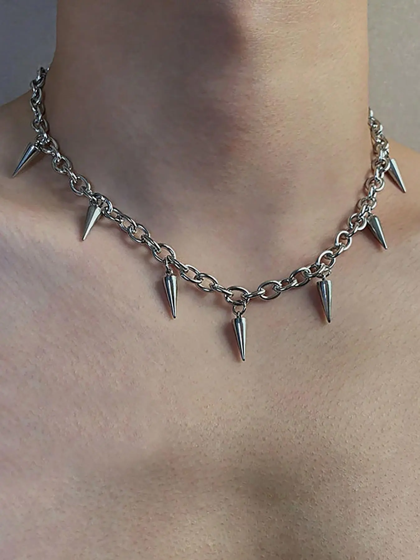 Punk Style Creative Geometric Design Pendant Necklace, Stainless Steel Pendant Necklace, Fashion Jewelry for Men As Gift, Exquisite Chain Jewelry, Durable Fashion Accessory, Fashionable Accessory