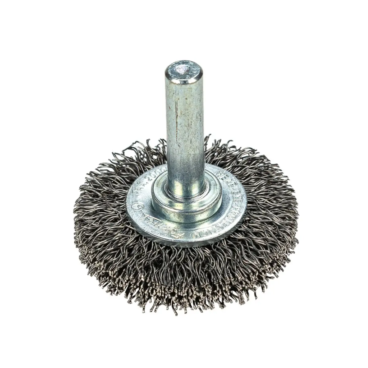 Forney Industries FOR72251 Crimped Type Steel Wire Wheel, 1.5x0.01in Size, 0.25in Shank, Command Pro Design for Rust Removal & Narrow Holes
