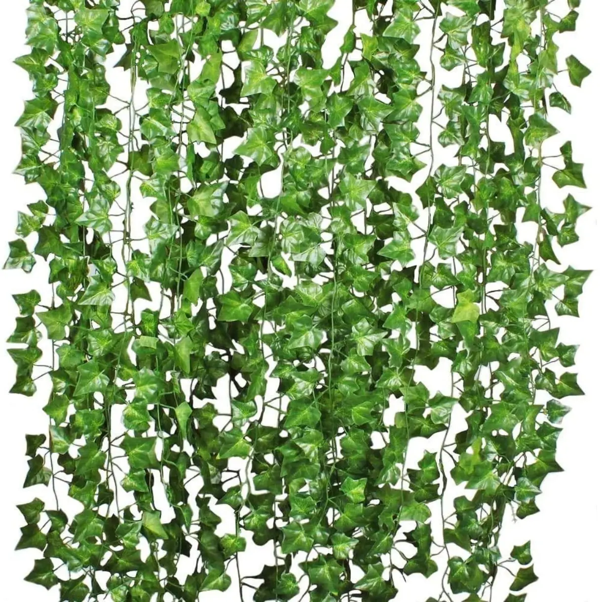 84ft 12-Strand Artificial Silk Plant Ivy Leaf Vine Hanging Garland - Nature-Inspired Fake Foliage for Home Room, Wedding & Garden Decor Supplies