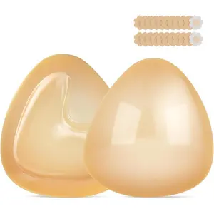 Double Sided Sticky Bra Inserts, Reusable Push Up Adhesive Pads with Padding for Bikini cake circle clothes accessory reusable skin adhesive cover reusable nipple cover