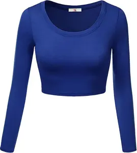 Long Sleeved Blue Crop *Final Sale*