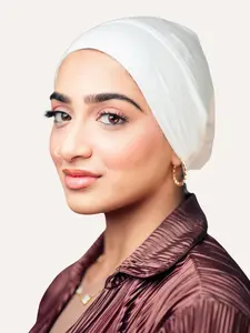 Tube Bamboo Clip-On Hijab Undercap White
