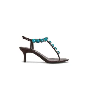 Jeffrey Campbell Gemstone Sandal in Brown Turquoise