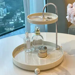 Summer 2-layer Desktop Storage Rack, Multilayer Storage, Cosmetic Organizer, Beauty Organizer, Makeup Tool Organizer, Beauty Supplies Organizer, Cosmetic Tools Organizer, Desktop Storage Holder for Cosmetic, Perfume, Lipstick, Makeup Brush