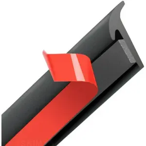 16Ft T/H-Type Universal Self Adhesive Auto Roof Seal Strip Trim Top Windshield Rubber Seal Trim Rubber Edge Protector Trim  Windshield Edge Moulding Sealing Strip