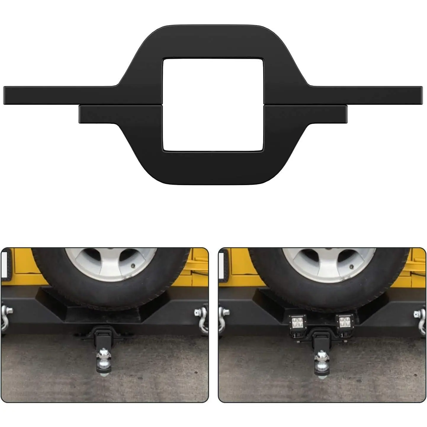 Nilight 2" Towing Hitch Aluminium Alloy Universal Mounting Kit - No Drilling Required, Anti-Scratch Shockproof LED Dual Lights, Rear Fog Lights, Truck/SUV Off Road Lighting Accessories