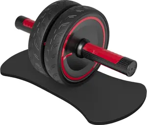 [New deal] Ab Roller Wheel, Metal Handle with Rubber Abdominal Exercise Wheel for Home Gym Fitness Equipment, Rubber Noiseless Ab Roller
