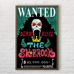 Brook Bounty Wanted Poster Anime poter One Piece Anime