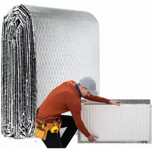 Heater Reflective Foil Insulation Roll 5m X 60cm, Energy Saving Heater Reflective Board, Heat Bubble Insulation Film, Easy Cutting and Installation