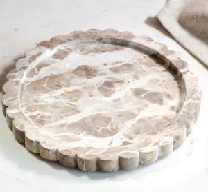 Scalloped Marble Tray
