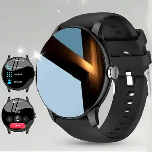 Smart Watch with Bluetooth-compatible Calling, Multi-Sport Modes, Message Alerts, Custom Wallpaper, Compatible with iPhone & Android, Wireless Smartwatch