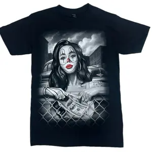 Straight Clowning Payasa Hard Life T Shirt Cotton Menswear Tshirt Streetwear BK-39