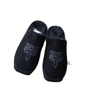 Womens Slippers - Closed Toe PU Upper Faux Fur Lining Foam Rubber Sole Winter Summer Casual Daily Indoor Outdoor Comfortable Slip-On for Girl Walking Shoes