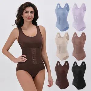 Bodysuits for Women Underwear Waist Trainer Shapewear Knit Firm Body Shaper Tops Butt Tummy Control Faja Colombiana Open Bust Corset Fit Basic