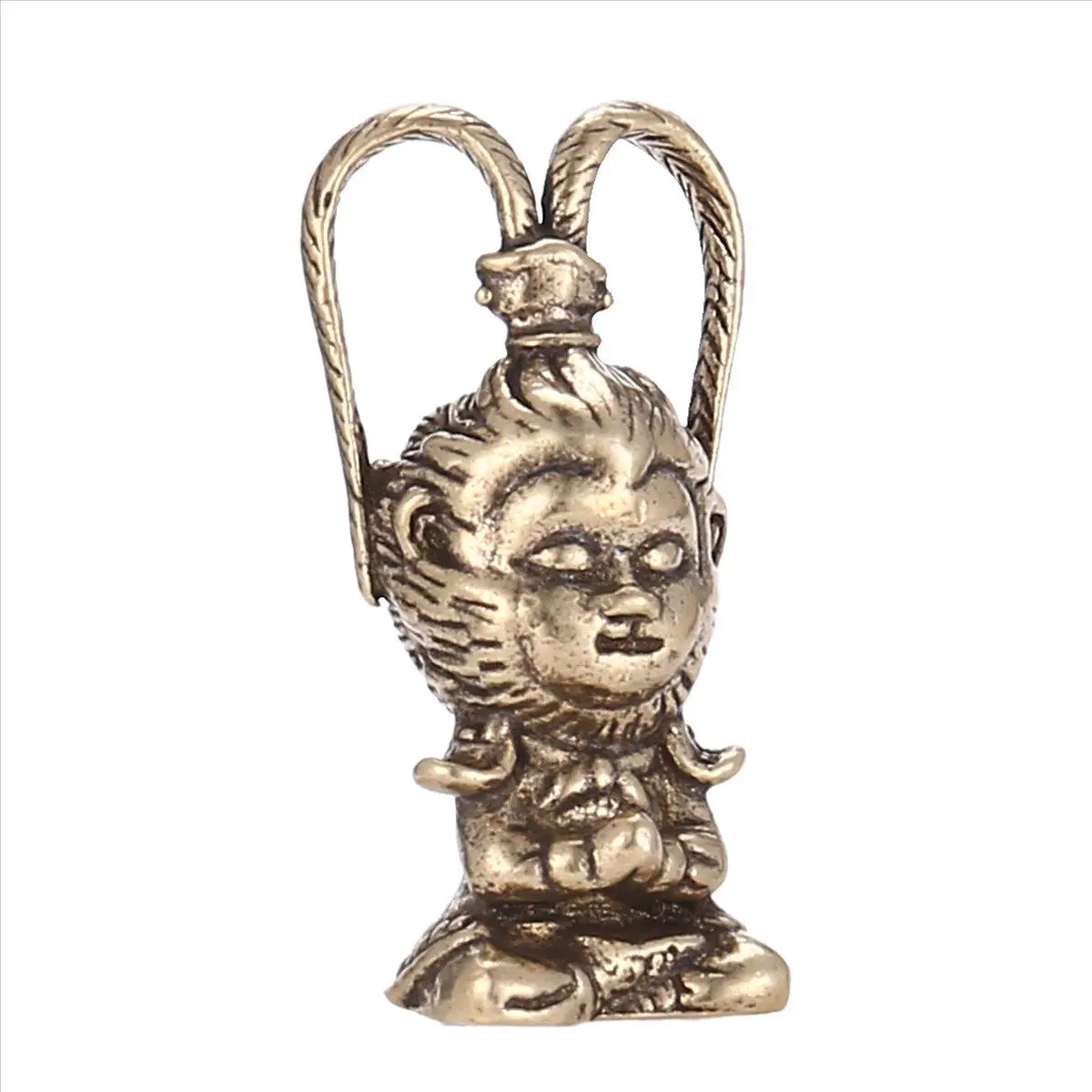 Copper Monkey King Figurine Sun Wukong Statue Decor Fish Tank Ornaments Housewarming Home Decor Car Decoration Tea Pet