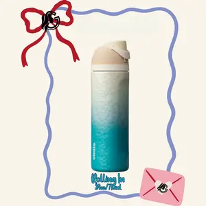 NEW Owala "Rolling In" 24 oz Birthday Bash 2026 Special Edition Ocean Beach Blue Tiktok  Drinkware Flask Tumbler Water Bottles