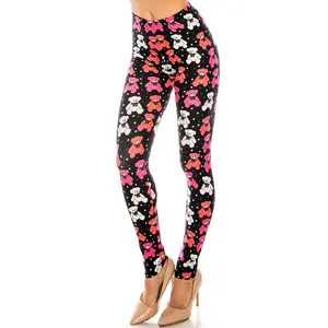 Creamy Soft Teddy Bear Leggings - 100% Opaque - Luxurious All-Day Comfort - HD Laser Print Design - No Fading - No Color Bleed - No See Through - Body-Hugging Premium Women's Leg Fashion – Casual Womenswear
