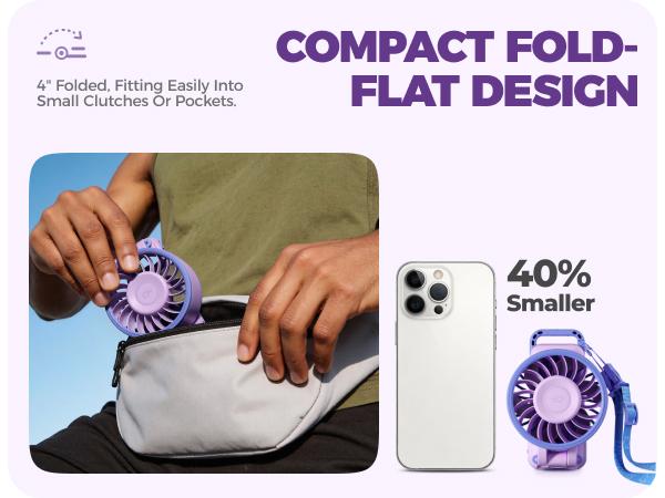 DiveBlues D6036 Portable Handheld Turbo Fan Ice-Cooling Battery Operated, Up to 15 Working Hours,100 Gear Wind High Speed 5-in-1 Foldable for Summer Travel Vacation Essentials,Outdoor Activities,Beach,Indoor Use Office Desk Usage menopause hot flash