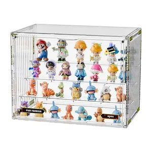 Blind box durable storage display stand transparent dustproof acrylic POP MART display box building block figure model display cabinet