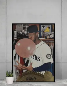 Topps 1995 Ken Griffey Bubble Gum 12x17 Poster Seattle Mariners