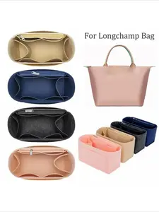 Felt Insert Bag for Longchamp, Pouch Organizer, with Compartment Pockets, Dustproof Liner Organizer Bag
