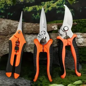 Garden Pruning Shears, Multipurpose Stainless Steel Garden Pruning Shears, High Efficiency Cutting Modern Metallic Blade Tree Trimmer for Fruit Branches, Tool, Heavy Duty Limb Branch Cutter, Handle Tool Kit, Tool Box, Garden Grafting Tool