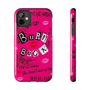 Pink Burn Book Tough Phone Case 17 16 15 14 13 12 11 Pro Max