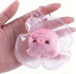 Silicone Animal Squishies Toy, 2.4" Cute Kawaii Soft Octopuses Squishies Squeeze Stress Relief Sensory Fidget Toy for Kids and Adults Backpacks summerwins