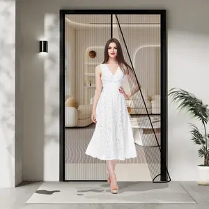 Heavy Duty Magnetic Mesh Screen Door for Sliding Doors - Pet & Kid Safe, Hands-Free Auto Close, Keeps Bugs Out & Fresh Air In, Durable Home Screen Door