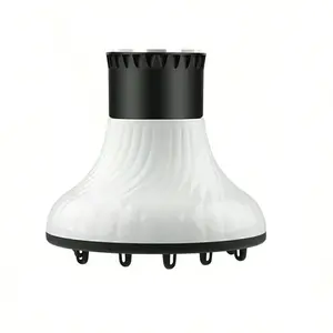 Universal Hair Diffuser Adaptable Hair Dryer Attachment for Blow Dryer Nozzles from 1.7 to 2.2 inch Diameter (White)