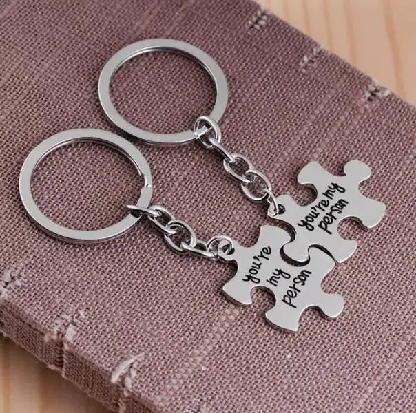 "You're My Person"- Puzzle Piece Keychain Pair - Order comes with Both Keychains