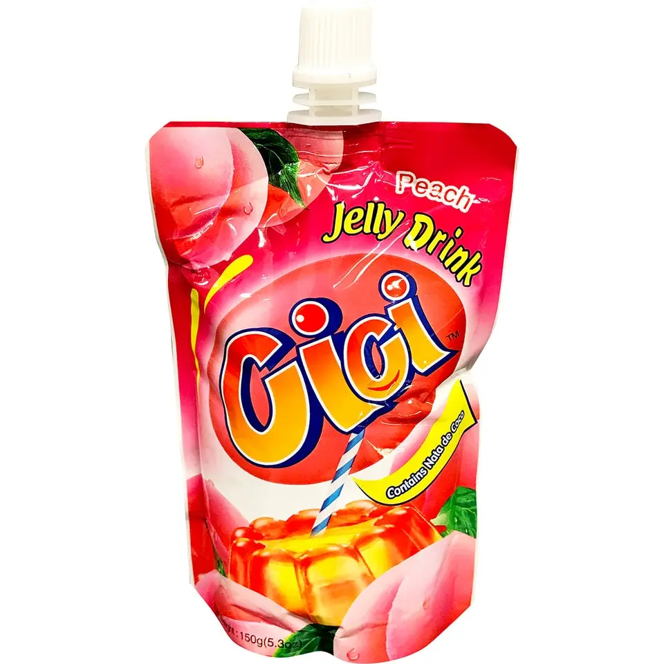 STRONGFOOD CICI Jelly Drink, 150g Juicy Sweet Peach-Flavored Fruit-Based Beverage, Single-Serve Ambient Sugar-Added Refreshing Snack Jelly