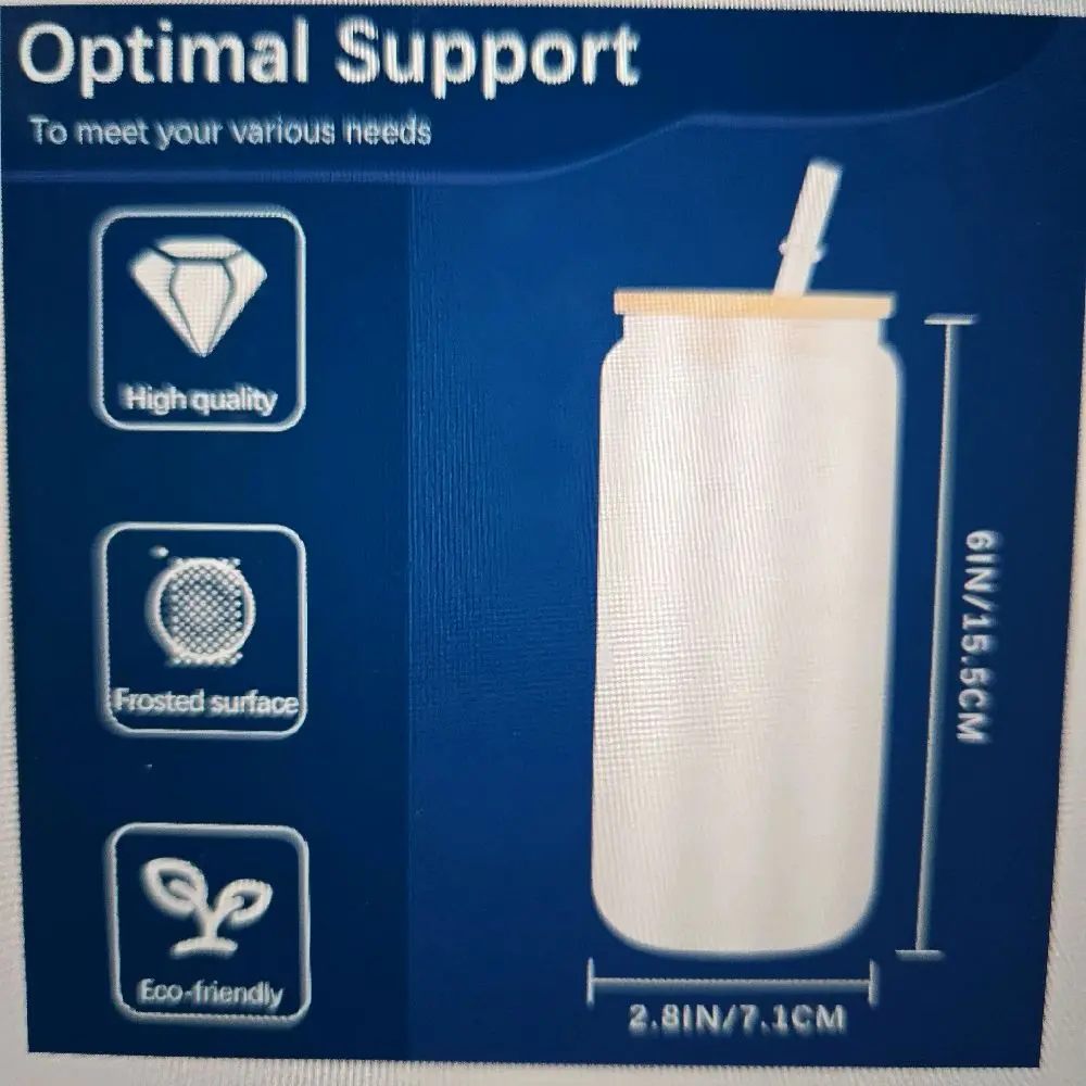 16 oz frosted glass tumbler Custom Drinkware Glass 16oZ frosted tumbler CUSTOM