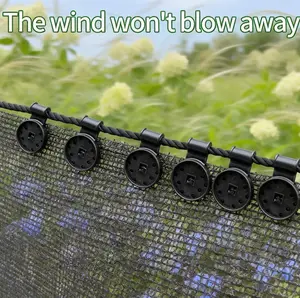 100-piece set of heavy-duty locking clamps for sunshade cloth, used for securing greenhouse sunshade cloth, reusable windproof and sunshade cloth fixing plastic clamps