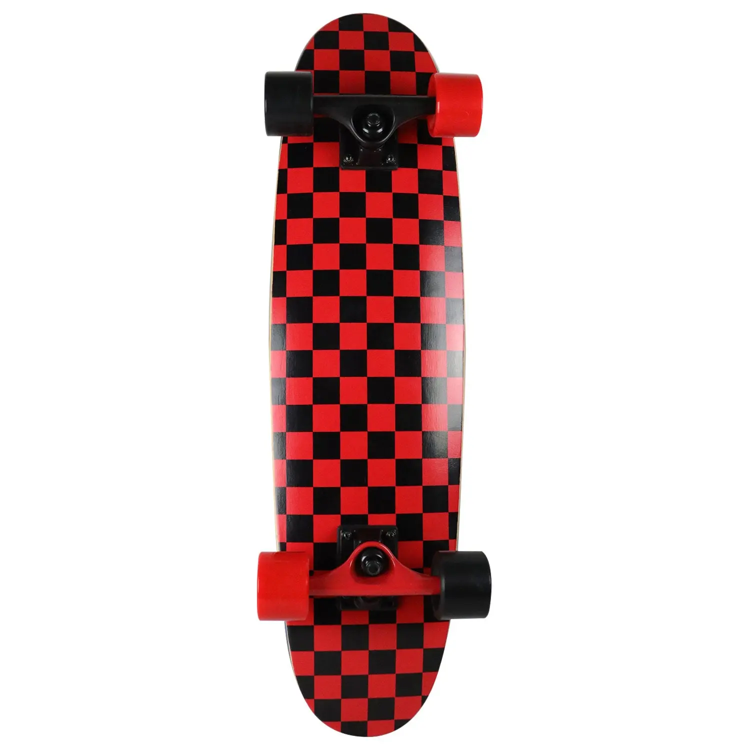 Paradise Skateboard Cruiser Complete Punk Checker Red/Black 7.25" x 28.75"