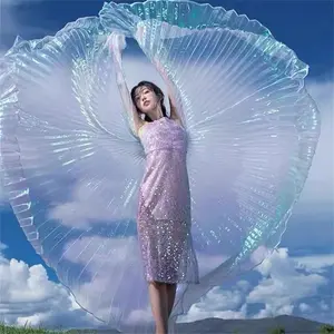 Angel Wings for Belly Dancing, Isis Wings with 360° Extension & Stretch Rods, Ideal Fairy Wings for Adult Dancers, Christian Dance Costume