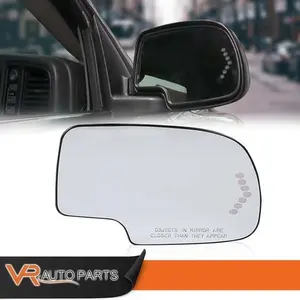 Door Side Mirror Glass Heated Turn Signal Fit For GMC Chevy Cadillac 03-07