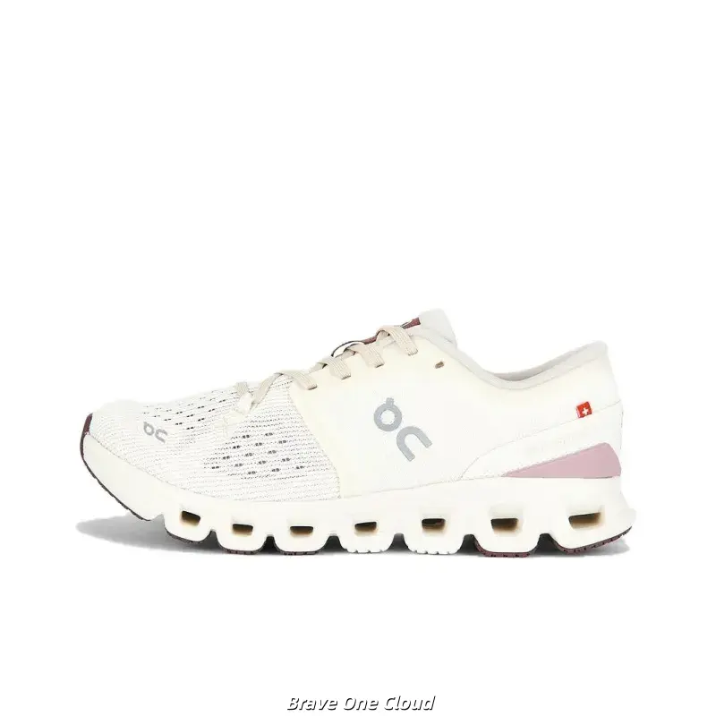 Brand New Original Box Unisex Off White Pink Perforated Mesh Running Shoes Lightweight Wave Hollow Cushion Non Slip Breathable Gym Walking Casual Athletic Sneakers US Sizes 5-12