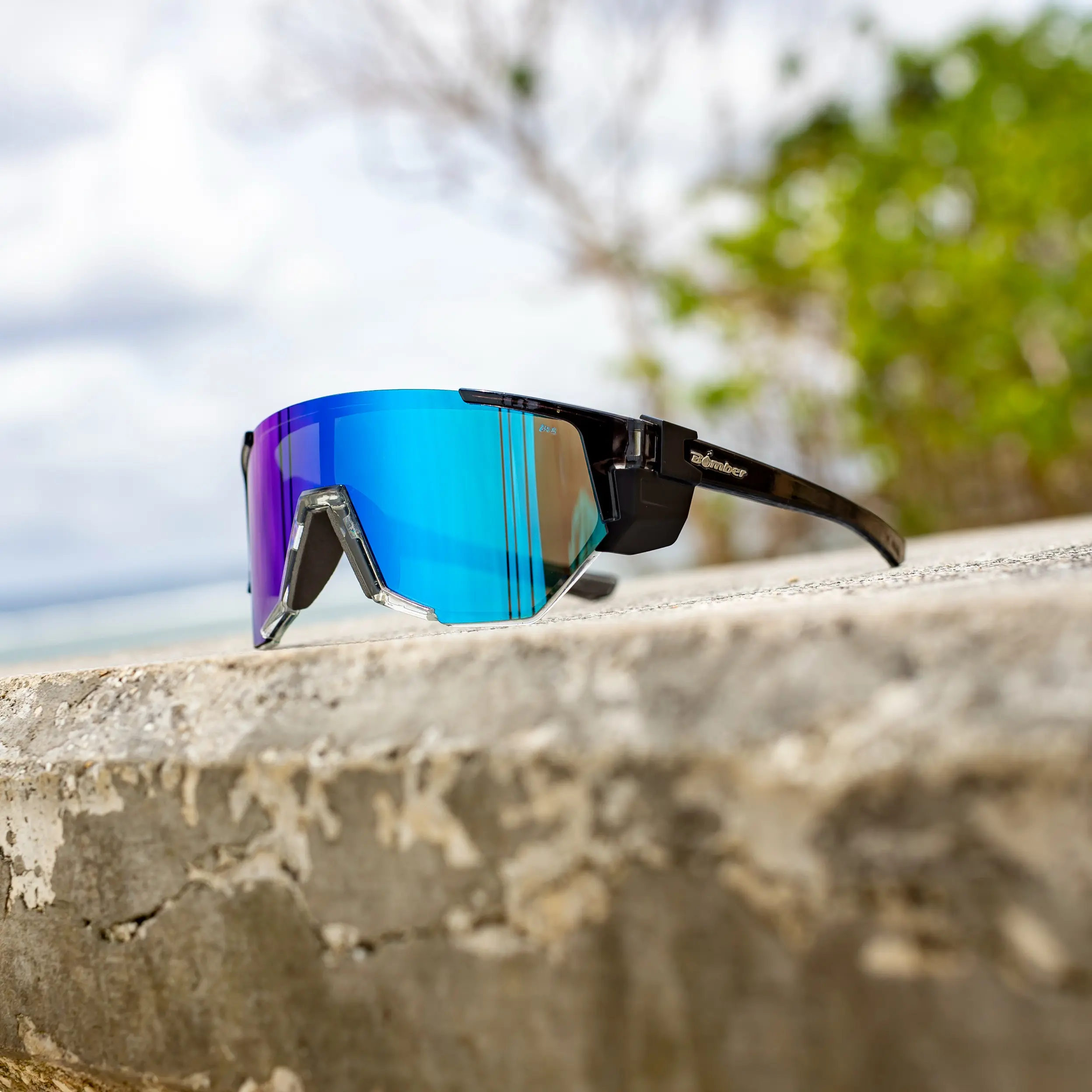 Bomber Eyewear Jager Bomb | Men's Safety Sunglasses Unisex Full Shield ANSI Z87+ Polycarbonate Frame UV Protection Polarized & Standard Lens Job Site Outdoor Work Lightweight