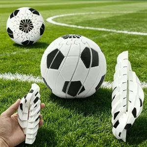 3D Printed Spiral Soccer Ball Ornament, Interactive Stress Relief Twister Ball, Creative Desktop Decoration, Fun Office Accessory