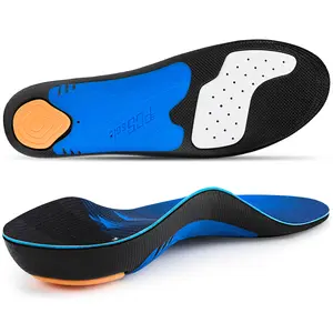 PCSsole Running Orthotic Insoles with High & Medium Arch Support - Comfort Gel Work Boot Insert for Flat Feet, Plantar Fasciitis, Walking, Over Pronation for Men and Women