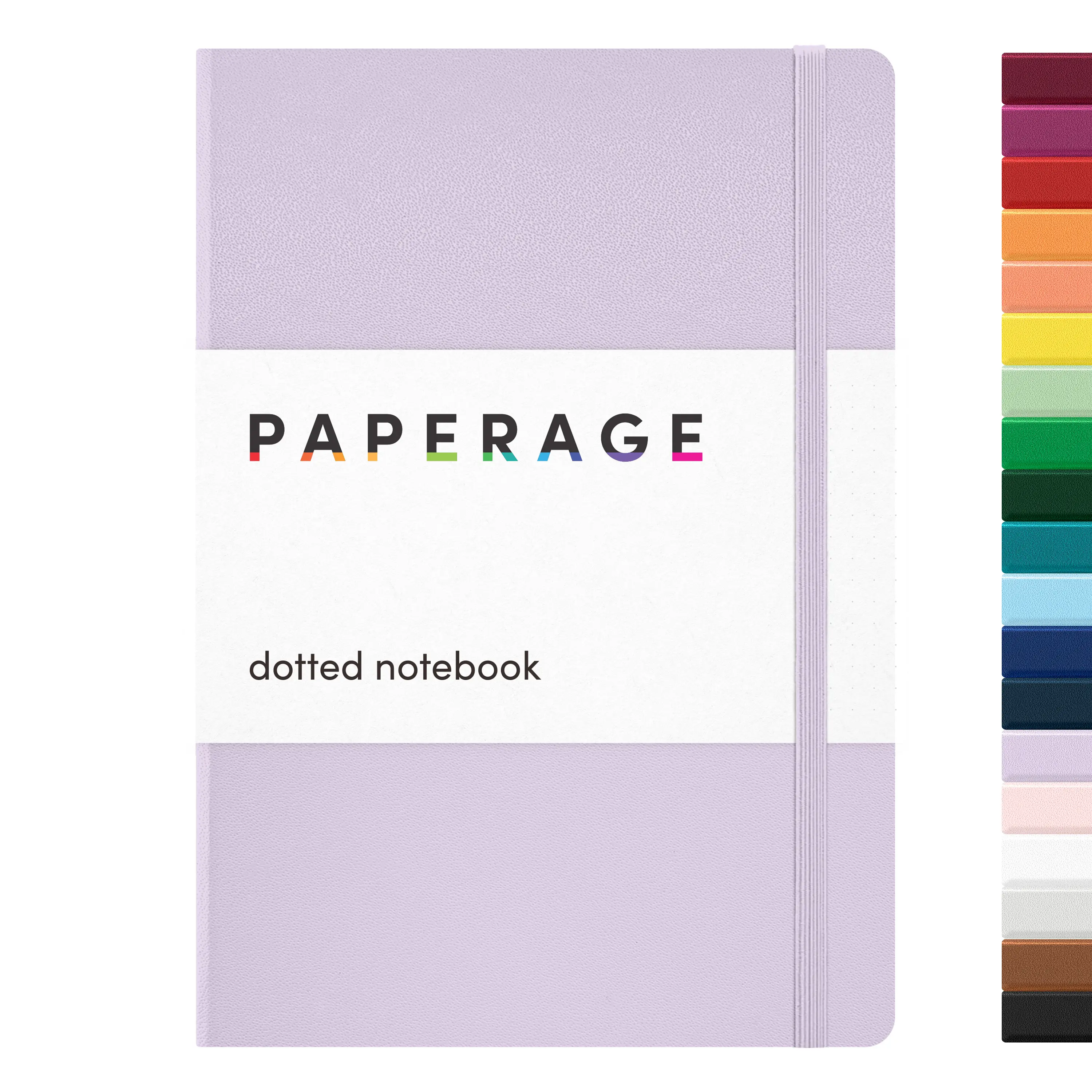 PAPERAGE Dotted Hardcover Bullet Journal Notebook - Vegan Leather Hard, 100GSM Penready, 160 Pages, 5.6"x8" Premium Thick Paper, Portable Hardcover Notebooks, Office Stationery Supplies for Students