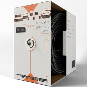 Transber 250ft CAT6 Ethernet Cable 10Gbps 550MHz High-Speed Data Transfer UTP Network Cable for Reliable Connectivity