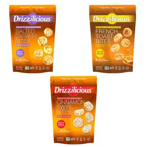 Drizzilicious Mini Rice Cakes 3 Pack – Salted Caramel, Cinnamon Swirl & French Toast | 4 oz Bags | Light, Crunchy, Guilt-Free Superfood Snack