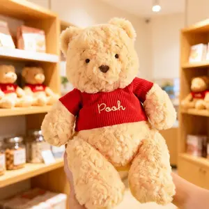 Disney Winnie the Pooh Squishy Plush Toy, Ultra Soft Stuffed Animal Plushie, Kawaii Collectible Cuddle Gift for Fans Kids Girls Birthday