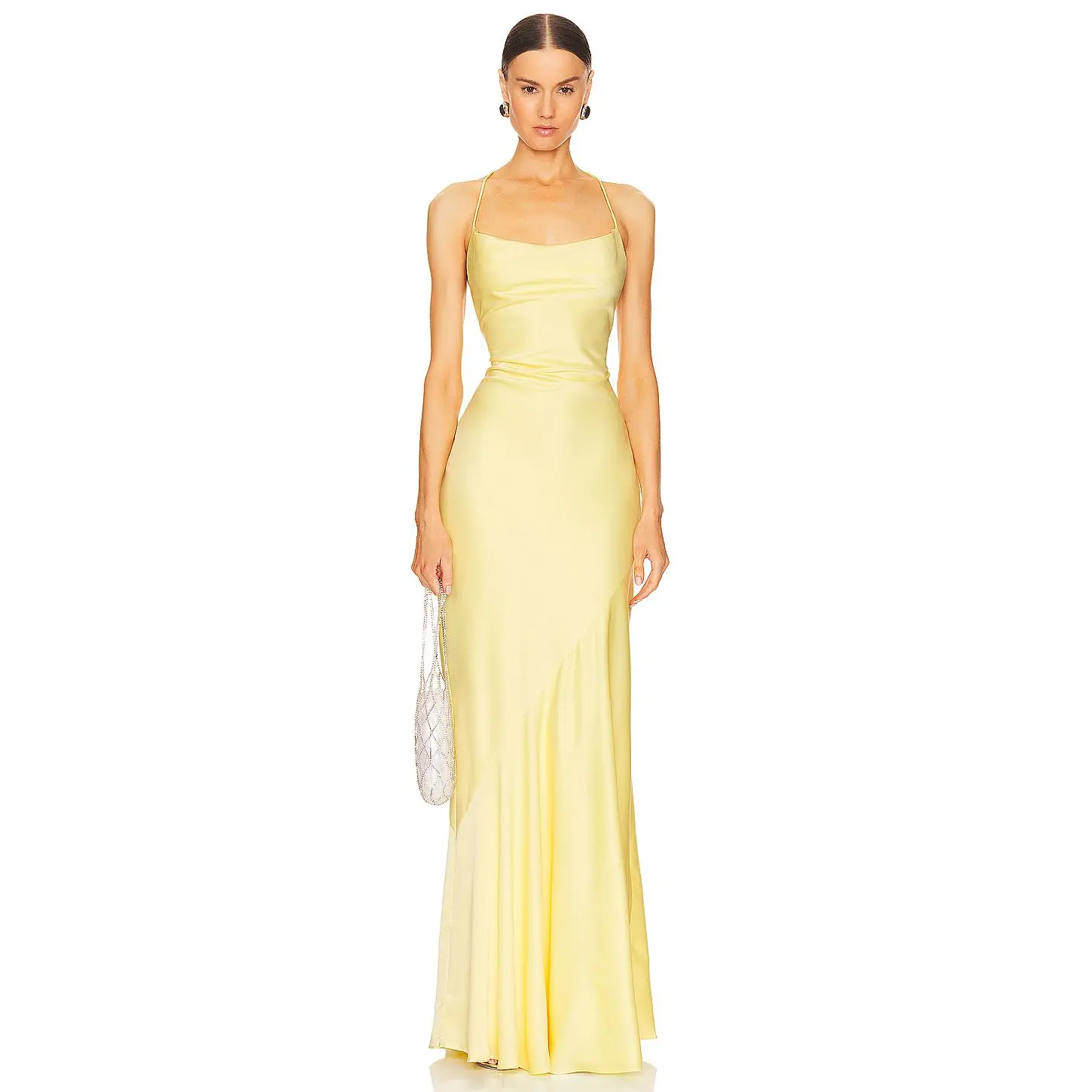 Nookie Entice Drape Gown in Lemon