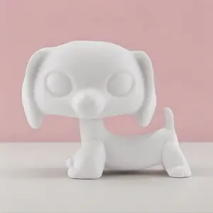 1 Pc Custom White Blank Base - DIY Model Figure Mold for Dachshund Mini Pet Dog Accessories